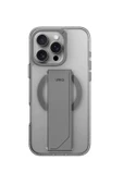 Iphone 16 Pro Kılıf Heldro Max Serisi Magsafe Özellikli (MAGCLİCK™) Tutma Bandı (FLEXGRİP™)  Grey - 2