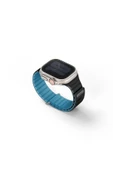 Apple Watch Revix Evo Serisi 49mm Ultra 2/1 - 46mm Seri 10 - 45mm 9/8/7 - 44mm SE2/SE/6/5/4 Kordon  Pacific Blue - Black - 2