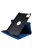 Ipad Air 13 Inç 2024 M2 Çip Uyumlu 360° Dönebilen Uyku Modlu Standlı Pu Deri Tablet Kapaklı Kılıf  Lacivert - 2