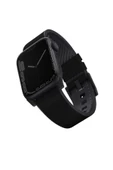 Apple Watch 49mm Ultra 2/1 - 46mm Seri 10 - 45mm Seri 9/8/7 - 44mm Seri SE2/SE/6/5/4 Deri Kordon  Black - 1