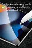 IPad Air 11 Inç M2 Çip 2024 Uyumlu Nano Kırılmaz Ekran Koruyucu Şeffaf Esnek Cam Koruyucu Tam Uyumlu - 4