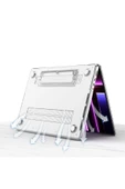 Macbook Pro 13 M1-m2 Çip A2251-a2289-a2338-a2159 Uyumlu Standlı Şeffaf İz Bırakmayan Koruyucu Kapak  Şeffaf - 6