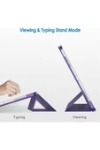 iPad Air 13" M3 (2025) / M2 (2024) Kılıf Kapaklı Smart Standlı Uyku Modlu Akıllı Case  Mor - 4