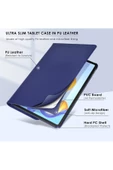 Samsung Galaxy Tab S9 FE 10.9 Inç Tablet Uyumlu 360 Döner Pu Deri Kılıf Seti Sm-x510  LACİVERT - 3