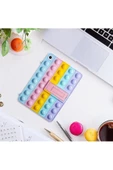 Samsung Galaxy Tab A7 Lite T220 Uyumlu Popitli Standlı Renkli Kılıf Gökkuşağı - 3