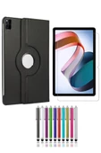 Xiaomi Redmi Pad 10.6 Uyumlu 360° Dönebilen Tablet Kılıfı Kalem Ekran Koruyucu 3lü Set  siyah thumbnail 1