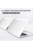 Macbook Air 15 Inç M2 Çip A2941 Tam Uyumlu Alt Üst Kılıf + Klavye Kılıfı + Ekran Koruyucu Film  SİMLİ - 5