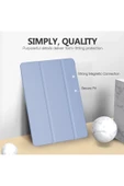 Samsung Galaxy Tab A8 Sm-x200 10.5 Inç Tablet Uyumlu Flip Smart Standlı Akıllı Kılıf Smart Cover  Lila - 3