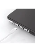 Macbook Pro 13 M1-m2 Çip A2251-a2289-a2338-a2159 Uyumlu Standlı Şeffaf İz Bırakmayan Koruyucu Kapak  Siyah - 7