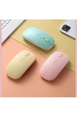 Macbook/Huawei/Samsung/Lenovo Uyumlu Şarj Edilebilir Sessiz Mouse Wifi Kablosuz Mouse Fare  Sarı - 4