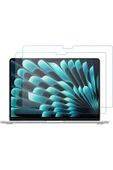 Macbook Air 15 Inç M2 Çip A2941 Tam Uyumlu Alt Üst Kılıf + Klavye Kılıfı + Ekran Koruyucu Film  ŞEFFAF - 3