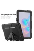 Samsung Galaxy T500 Tab A7 10.4 Inctablet Kılıfı Kalemlikli Defender Tank Zırh Silikon Yüksek Koruma  siyah - 3