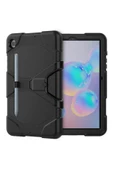 Samsung Galaxy T500 Tab A7 10.4 Inctablet Kılıfı Kalemlikli Defender Tank Zırh Silikon Yüksek Koruma  siyah - 1