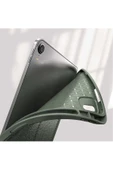 Ipad Air 5. Nesil 2022 10.9'' Inç M1 Uyumlu Deri Görünümlü Kalem Yuvalı Uyku Modlu Lüx Kılıf  Koyu Yeşil - 2