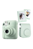 Instax Mini 12 Yeşil Fotoğraf Makinesi 10'lu Film Mini Albüm ve Deri Kılıf Seti thumbnail 1