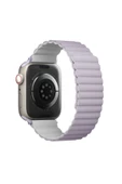 Apple Watch 49mm Ultra 2/1 - 46mm Seri 10 - 45mm Seri 9/8/7 - 44mm Seri SE2/SE/6/5/4 Kordon Kayış  Lilac White - 2