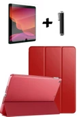 Apple Ipad 8. ve 9. Nesil 10.2 Inç Uyumlu Tablet Kılıfı Ekran Koruyucu Dokunmatik Kalem Seti  KIRMIZI thumbnail 1