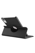 Xiaomi Redmi Pad Se 11 Inç Tablet Uyumlu Uyku Modlu 360 Döner Pu Deri Kılıf Seti  SİYAH - 7