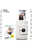 Instax mini LiPlay Hybrid Misty White Fotoğraf Makinesi 20'li Film thumbnail 1