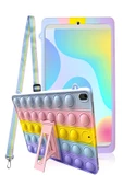 Samsung Galaxy Tab A8 10.5 (2021) Sm-x200 Uyumlu Popit Standlı Çocuk Kılıfı Askılı Pop It Push thumbnail 1