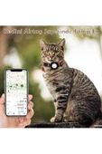 Airtag Yuvalı Kedi Ve Köpek Tasması Kilitli Güvenlik Aparatı Airtag Kılıfı ve Zil Boyun Tasması GPS  Tek Ebat Kırmızı - 4
