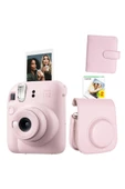 Mini 12 Pembe Fotoğraf Makinesi ve Albümlü Çantalı Seti 88 - 1