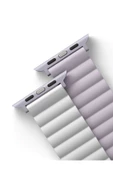 Apple Watch 49mm Ultra 2/1 - 46mm Seri 10 - 45mm Seri 9/8/7 - 44mm Seri SE2/SE/6/5/4 Kordon Kayış  Lilac White - 3