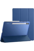 Samsung Galaxy Tab S9 FE SM-X510 X516 X518 Kılıf 10.9" Uyumlu Kılıf Akıllı Smart Standlı Kapaklı  Lacivert thumbnail 1