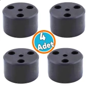 Mobilya Ayak Yükseltici Baza Ayağı Koltuk Kanepe Altı Puf Ayakları Yükseklik=3.7 cm Siyah 4 Adet thumbnail 1