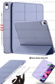 İpad 10. Nesil 10.9 / A16 2025 Uyumlu Kılıf Uyku Modlu Pu Deri Smart Standlı A2696 A2757 A3355 A3356  Lila - 1