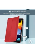 Huawei Matepad 11.5 Inç Tablet Uyumlu Kapaklı Kılıf Flip Smart Standlı Akıllı Kılıf Smart Cover  KIRMIZI - 2