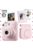 Instax mini 12 Pembe Fotoğraf Makinesi-10'lu Film-Mini Albüm ve Deri Kılıf Seti thumbnail 2