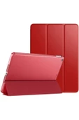 Apple Ipad 8. Ve 9. Nesil 2020 /2021 10.2 Inç Tablet Flip Smart Standlı Akıllı Kılıf Smart Cover  Kırmızı - 1