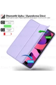 İpad 10. Nesil 10.9 / A16 2025 Uyumlu Kılıf Uyku Modlu Pu Deri Smart Standlı A2696 A2757 A3355 A3356  Lila - 3