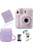 İnstax Mini 12 Fotoğraf Makinesi+Askı+pil +10'lu film+Albüm (LİLA) - 1