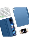 İpad Air 11" M3 (2025) / M2 (2024) / Air 10.9" (2022 / 2020) Kılıf Kapaklı Standlı Uyku Modlu Smart  Lacivert - 7