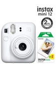 Instax Mini 12 Beyaz Fotoğraf Makinesi Ve 20'li Mini Film - 1