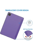 Apple Ipad Pro 4. Nesil M2 2022 11 Inç Tablet Uyumlu Flip Smart Standlı Akıllı Kılıf Smart Cover  Mor - 5