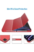 Apple Ipad Pro 4. Nesil M2 2022 11 Inç Tablet Uyumlu Flip Smart Standlı Akıllı Kılıf Smart Cover  Kırmızı - 4