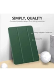 Apple Ipad 8. Ve 9. Nesil 2020 /2021 10.2 Inç Tablet Flip Smart Standlı Akıllı Kılıf Smart Cover  Petrol Yeşili thumbnail 2
