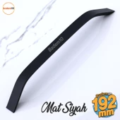 Şahin Siyah Metal Kulp 192 mm - 19.2 cm Mobilya Çekmece Mutfak Dolabı Dolap Kulpları Kulbu Kulpu thumbnail 1