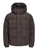 Jack Jones Erkek Jjebradley Puffer Hood  Kahverengi Mont 12256974KA - 1