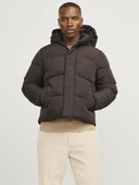 Jack Jones Erkek Jjebradley Puffer Hood  Kahverengi Mont 12256974KA - 2