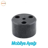 Mobilya Ayak Yükseltici Baza Ayağı Koltuk Kanepe Altı Puf Ayakları Yükseklik=3.7 cm Siyah 10 Adet - 6