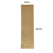 Kraft Baget Dürüm Şemua Kese Kağıdı - 8 x 28 Cm. - 1.5 Kg. - Ortalama 390 Adet - 2