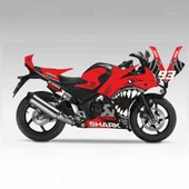 Honda CBR 250 R Sticker Set Kırmızı Shark (2014-2016) - 1