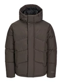Jack Jones Erkek Mulch Renkli Hafif ve Rüzgar Geçirmez Şişme Kahverengi Mont  12259850KA - 1