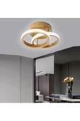 burenze Modern Tasarım Ring Plafonyer Tavan Led Avize Eskitme Gold Gövde Salon Hol Mutfak Oda Ledli Avize - 1