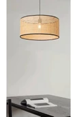 Fico Home Modern Iskandinav Tasarım Doğal Hazeran Salon Mutfak Oturma Odası Avize Hasır Avize 34 Cm - 3