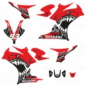 Honda CBR 250 R Sticker Set Kırmızı Shark (2014-2016) - 2